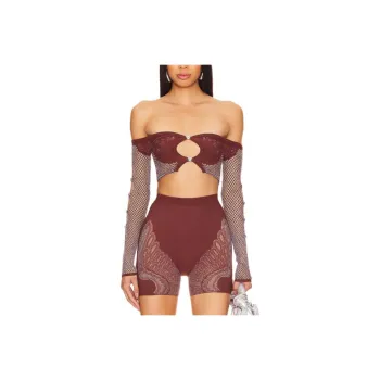 POSTER GIRL T Shirt Women's Burgundy