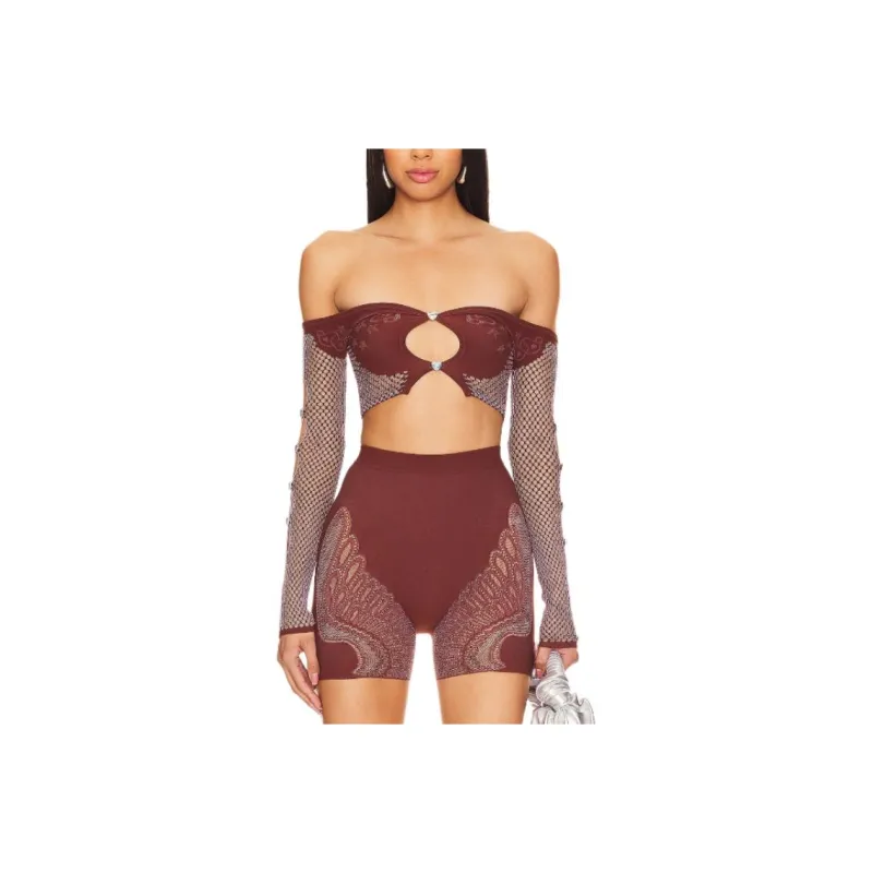 POSTER GIRL T Shirt Women's Burgundy-0