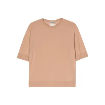 JIL SANDER SS24 Sweater Women's Camel Brown