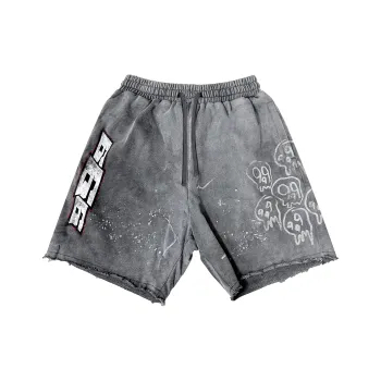 Juice Wrld SS24 Casual Shorts Unisex Light Gray