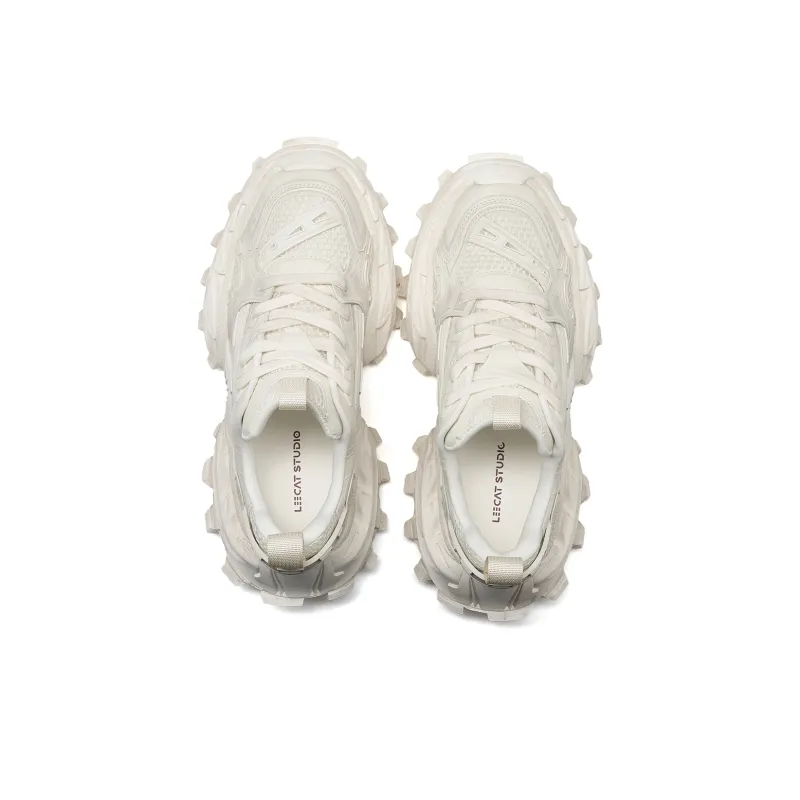 LEECAT STUDIO Slip Resistant, Abrasion Resistant, Breathable Low Top Chunky Sneakers Women's-4