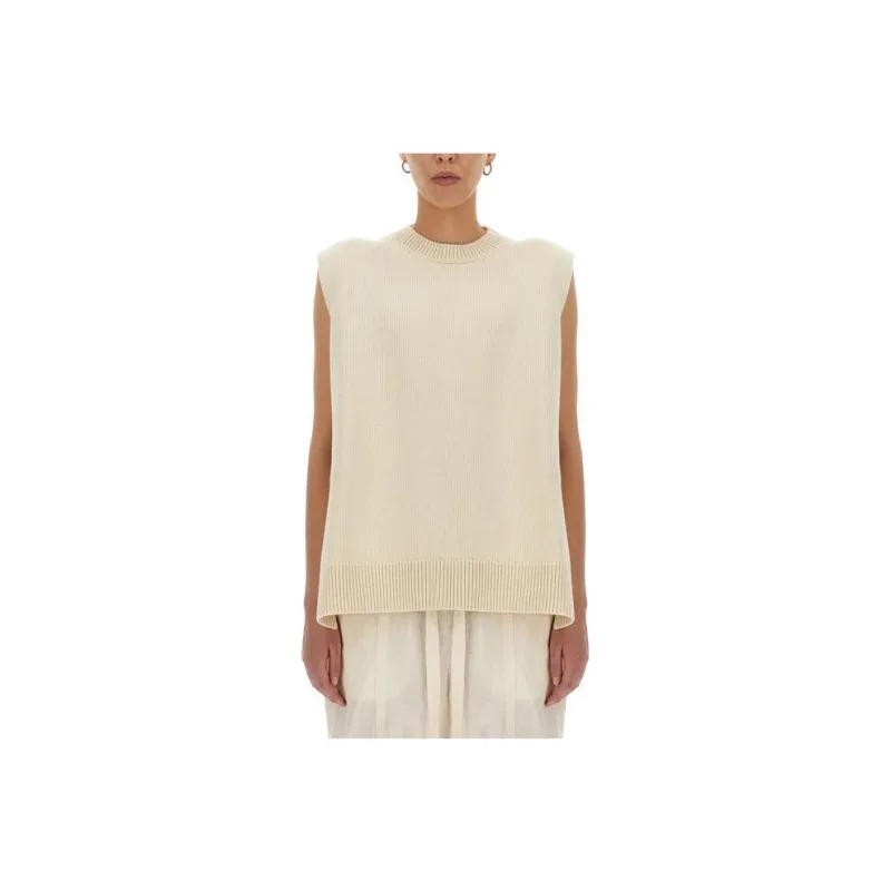 JIL SANDER Crewneck Knitted Vest-0