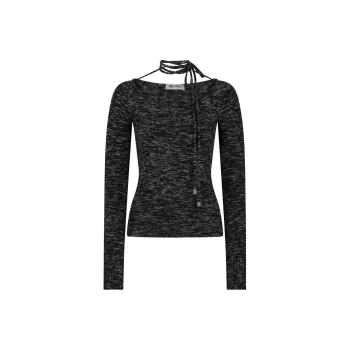 The Attico Tie-Neck Knit Top
