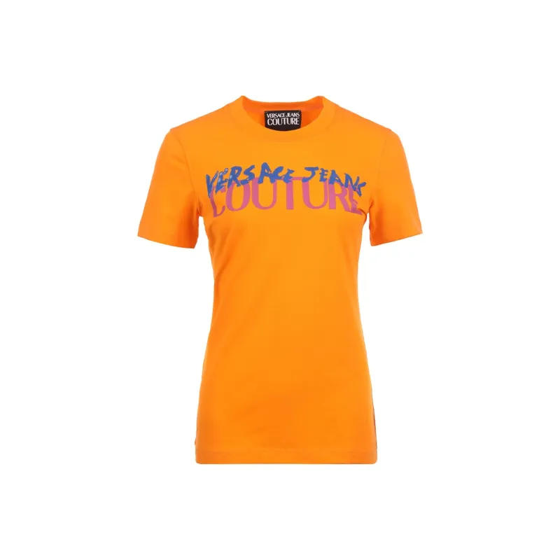 VERSACE JEANS COUTURE Regular T-Shirt Women's Orange-0