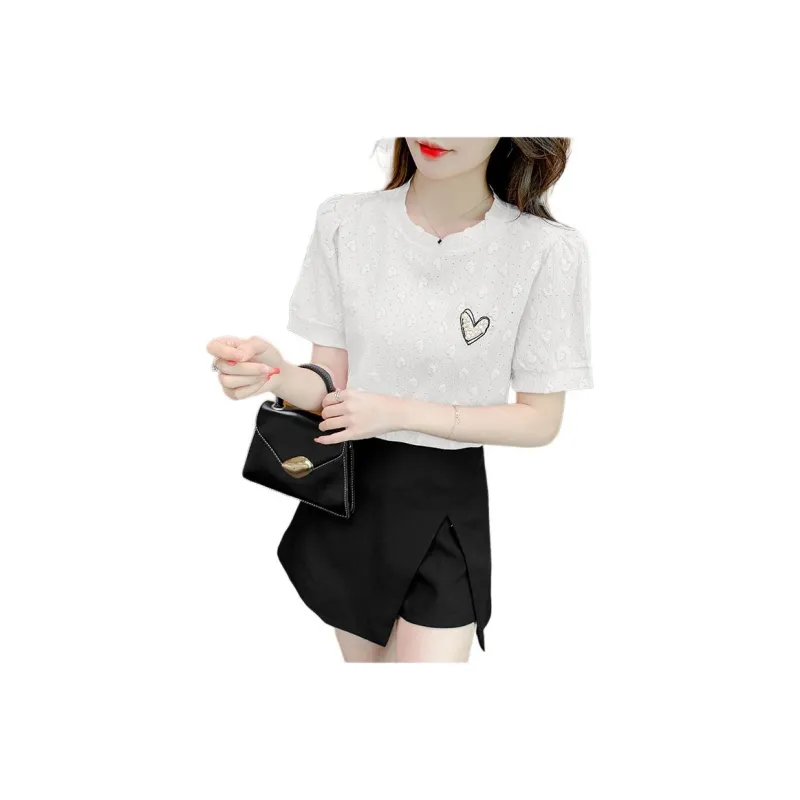 Mu Xiao Xin Puff Sleeve T Shirt Women's-3