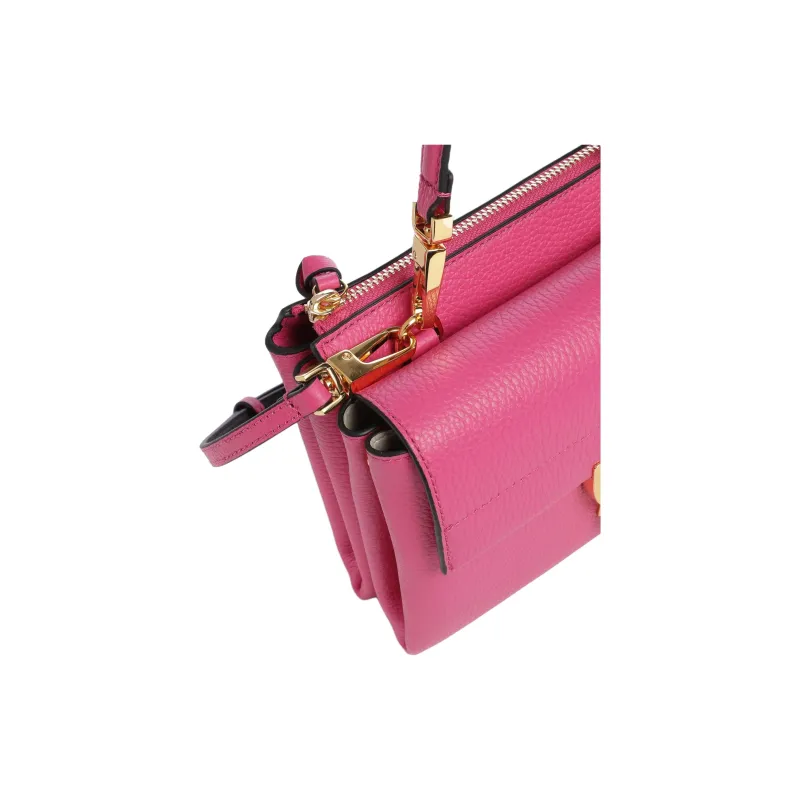 COCCINELLE Arlettis Grain Leather Shoulder Bag, Crossbody Bag, Handbag Women's Fuchsia-4