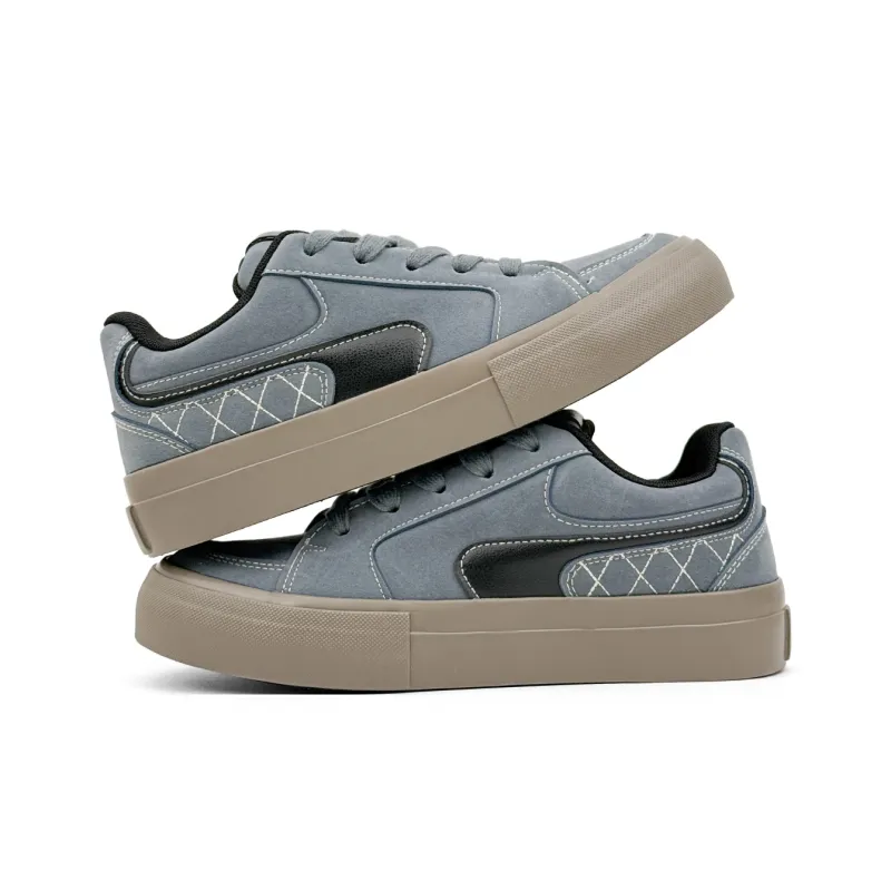 Mengsai Cushioning, Wear Resistant Low Top Skateboard Shoes Men's Blue-4