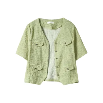 Emodues Crop Tops Women's Green
