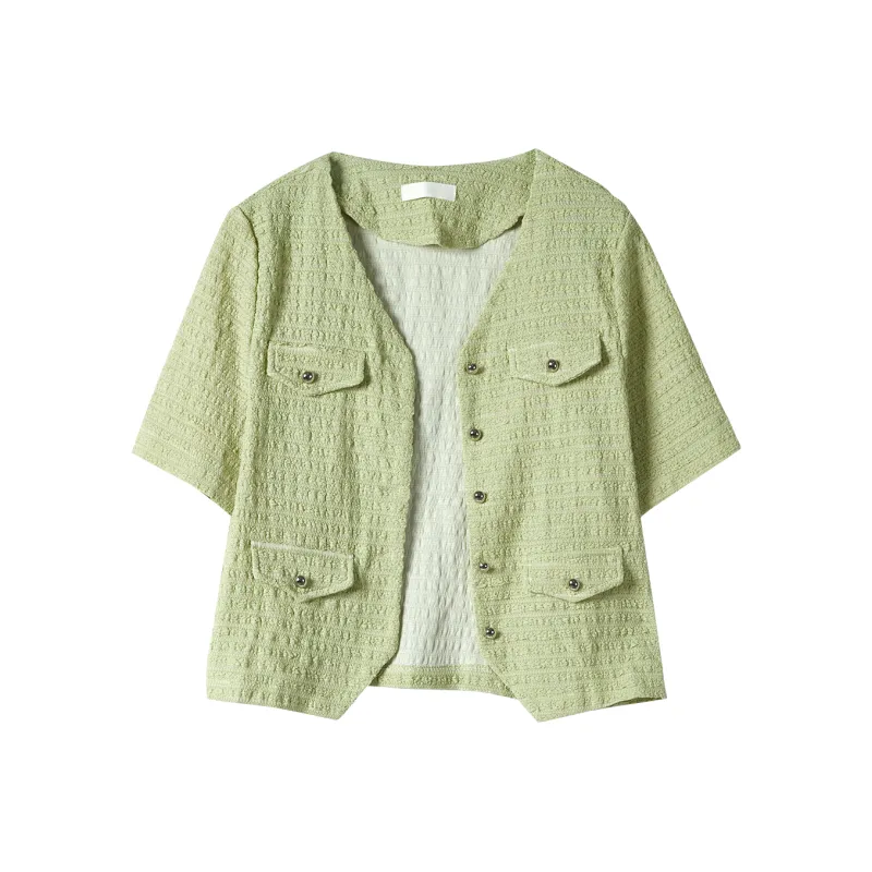 Emodues Crop Tops Women's Green-0