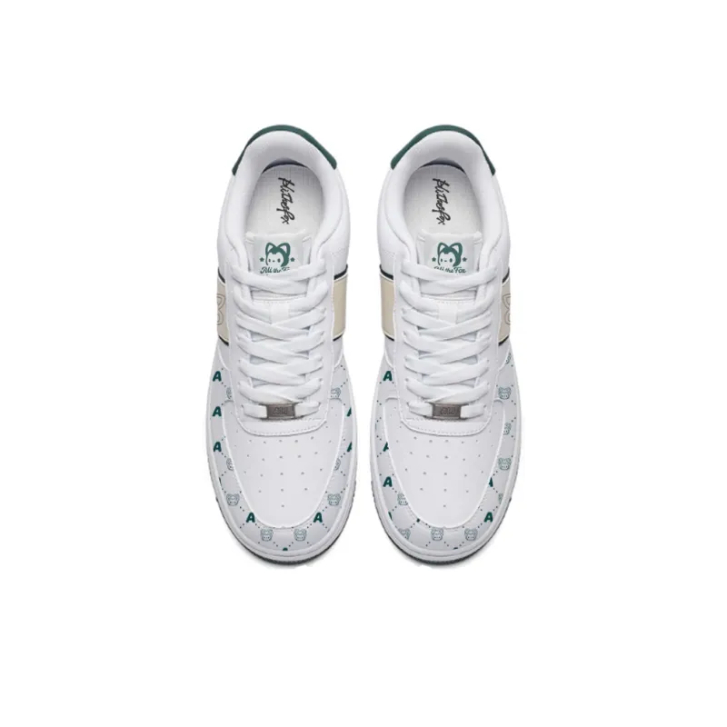 ALI THE FOX Skateboard Shoes Unisex Low Top Milk Tea Powder/Iceberg Blue-35