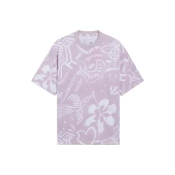 LiNing Sports Trend Series Drop Shoulder Sleeve T Shirt Women's Purple