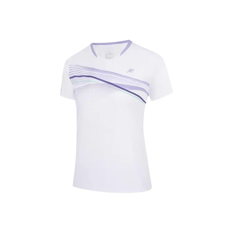 361° T Shirt Women's Raw White/Elegant Purple-0