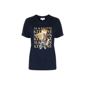 Maison Kitsune Fox Champion Crewneck T Shirt