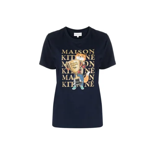 Maison Kitsune Fox motif Polo Top