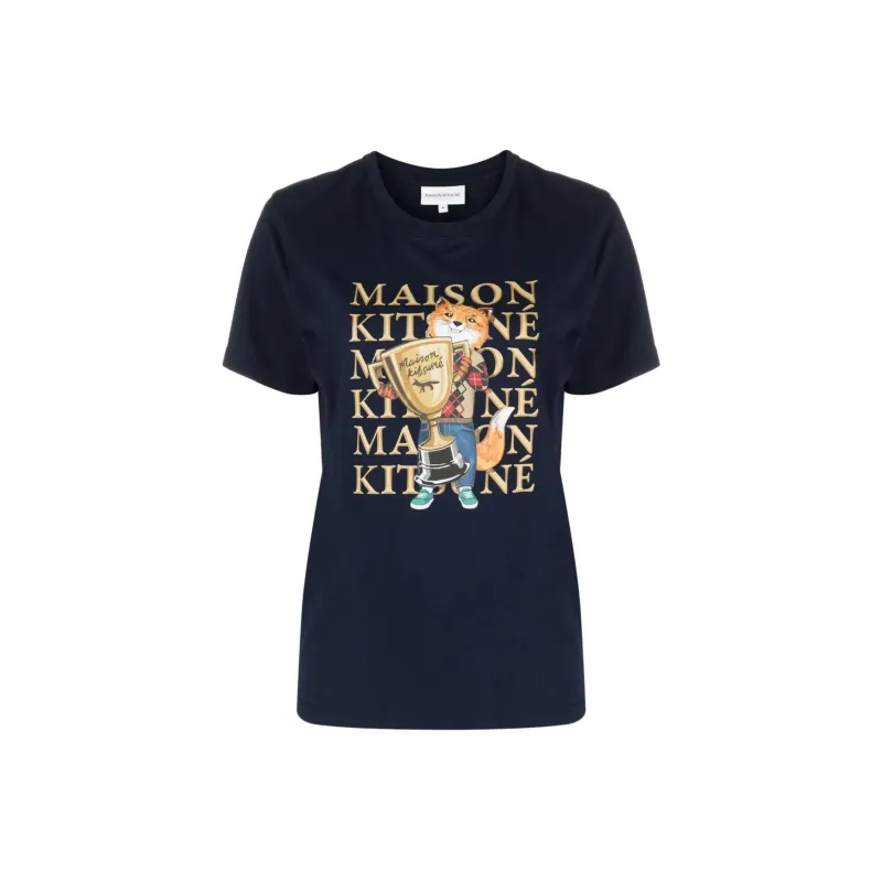 Maison Kitsune Fox Champion Crewneck T Shirt-0