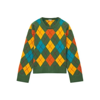 LOEWE Argyle Crewneck Knitted Jumper