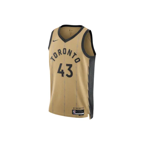 Nike Basketball Jerseys City Edition 2023/24 Season Toronto Raptors Siakam 43 Size Men's Yellow