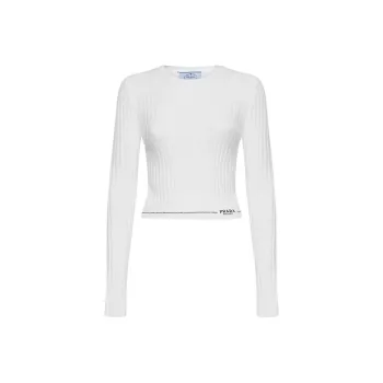 PRADA SS22 Slim Fit Sweater Women's White