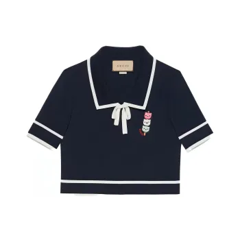GUCCI Crop Tops Women's Blue