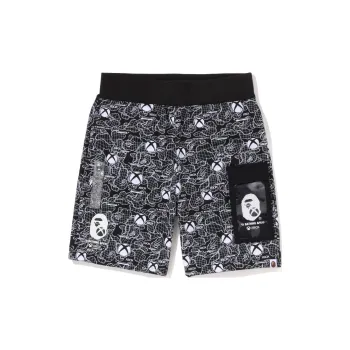 A BATHING APE X XBOX CAMO SWEAT SHORTS