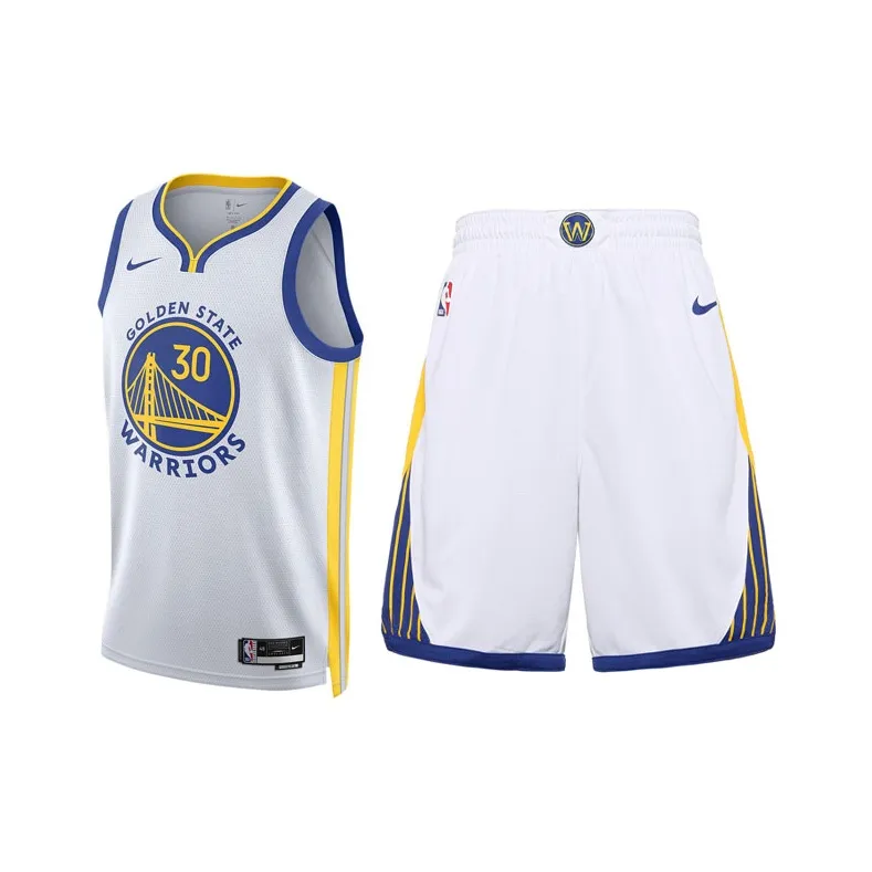 Nike NBA Basketball Suit SW Fan Edition 22 23 Season, League Limited, Golden State Warriors, Curry Size 30 Men's White-0