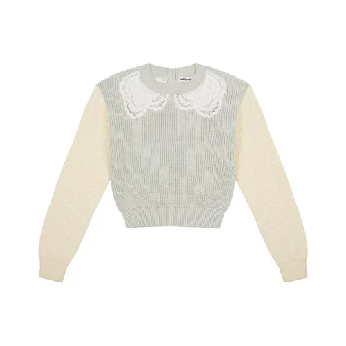 Self portrait Sweaters Women's Sage Green