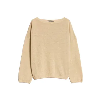 WEEKEND MaxMara Garenna Collection Linen Yarn Sweater Sweater Women's Light Brown