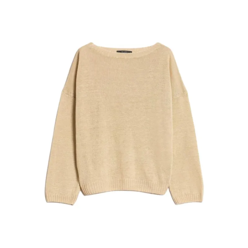 WEEKEND MaxMara Garenna Collection Linen Yarn Sweater Women's Light Umber-0