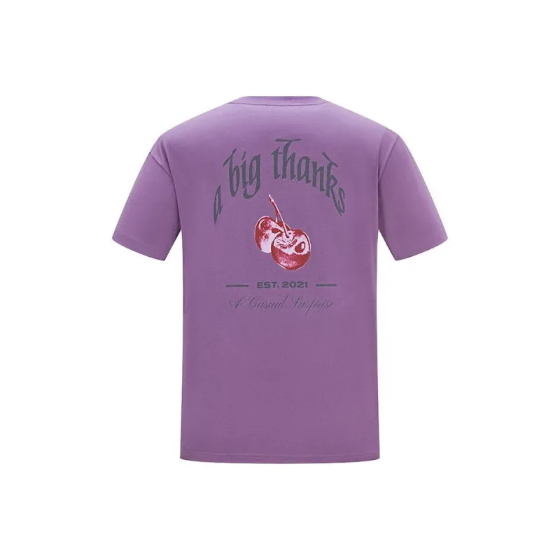 Abigthanks T-Shirt Unisex Gray Purple-0