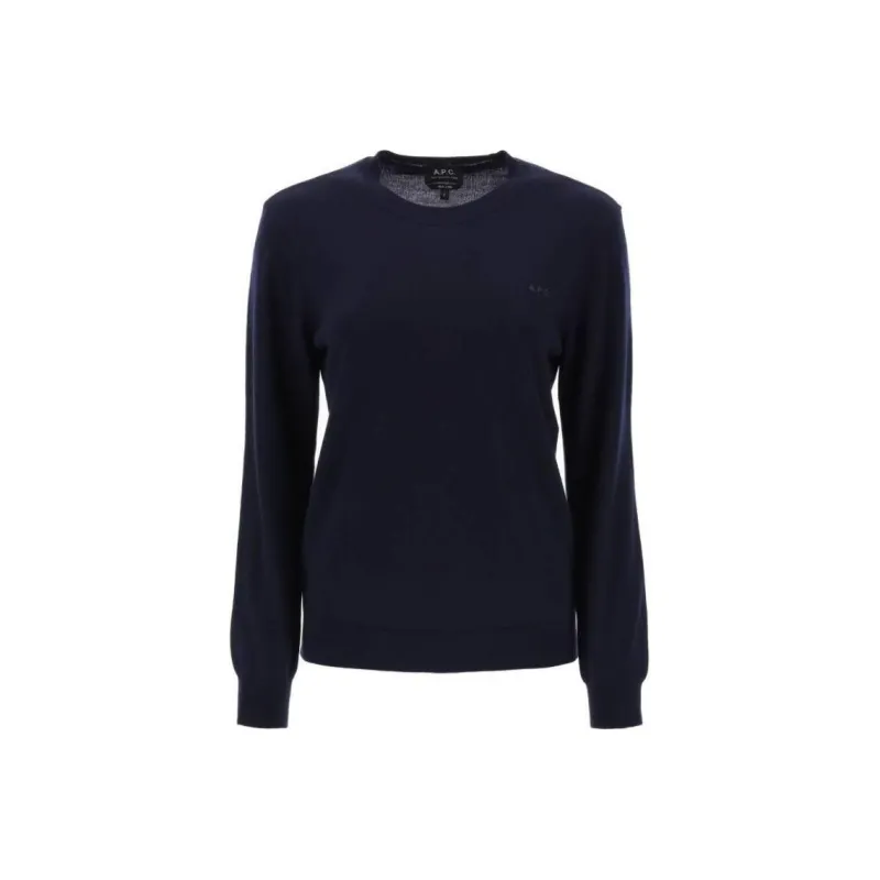 A.P.C Logo Embroidered Knit Jumper-0