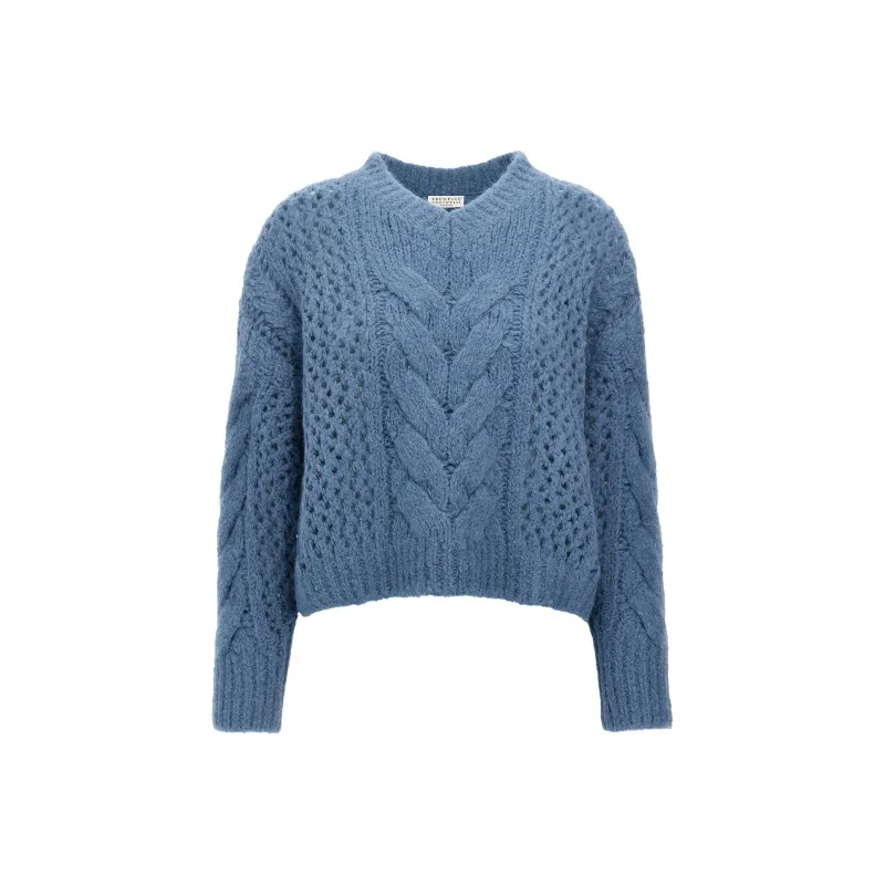 Brunello Cucinelli V Neck Knitted Sweater-0