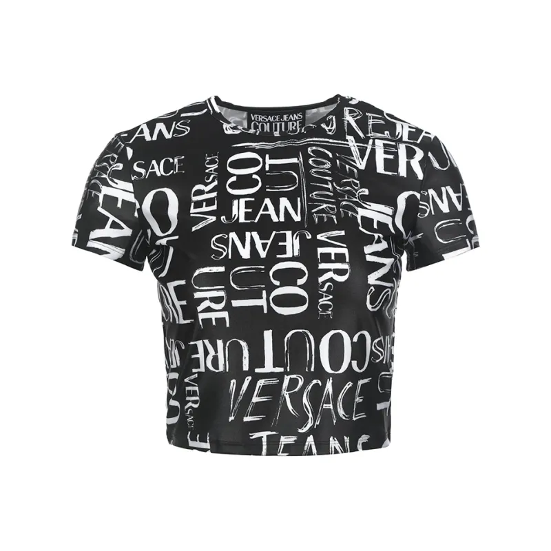 VERSACE JEANS COUTURE Crop Tops Women's Black-0