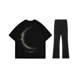 Black Short-Sleeved Shirt+Black Pants