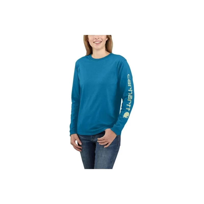 Carhartt LOOSE FIT HEAVYWEIGHT LONG SLEEVE LOGO SLEEVE GRAPHIC T Shirt Women's-3