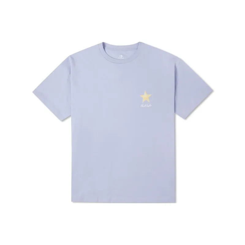 Converse Drop Shoulder Sleeve T Shirt Women's Blue-0