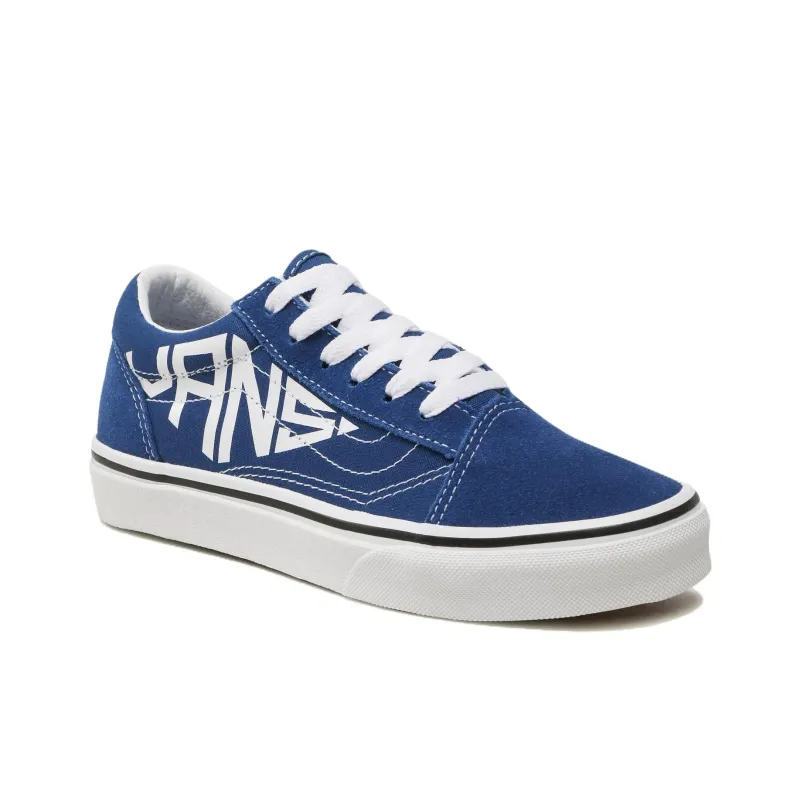 Vans Old Skool Anti Slip Wear Resistant Low Top Skateboard Shoes Women's Dark Blue-2
