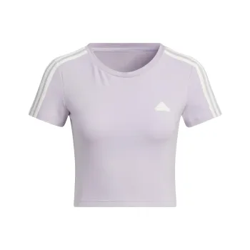 Adidas Set in Sleeve T Shirt Women's Silver Purple