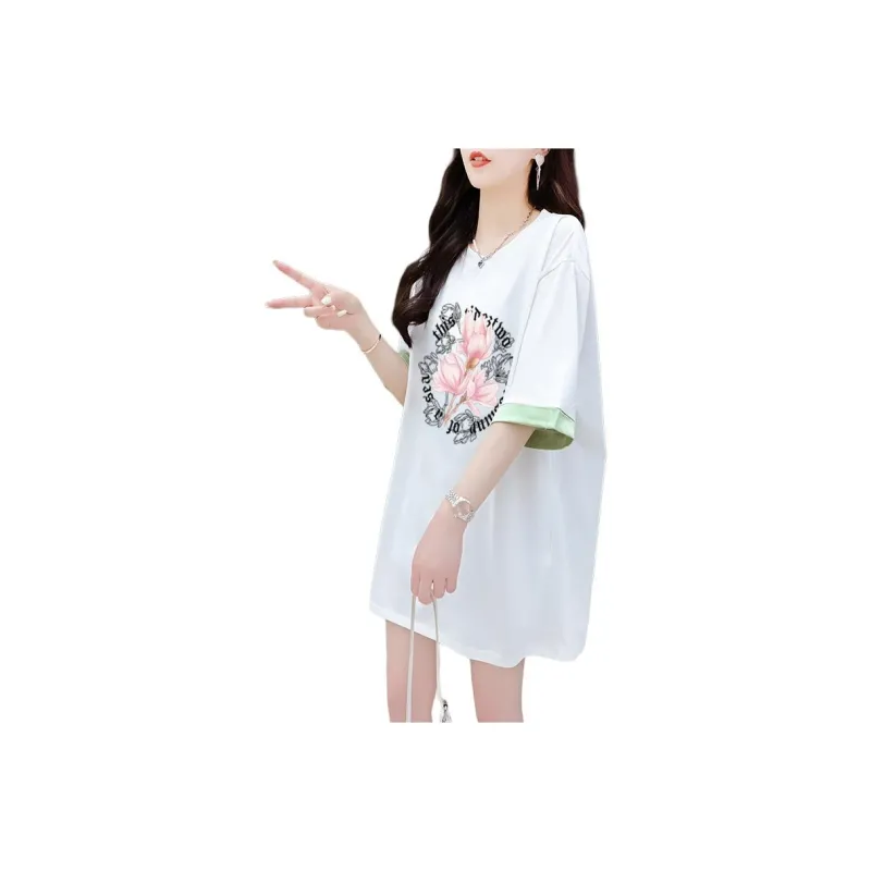 Flowers In Water Regular T Shirt Women's-0
