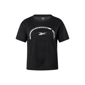 Reebok CYCLED Collection Running SW Graphic Tee T-Shirt Women's Black