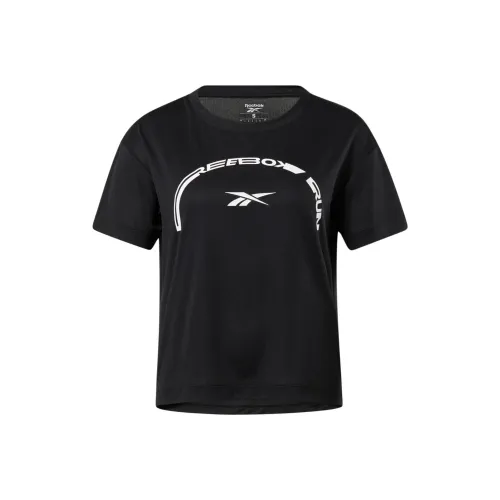 Reebok CYCLED Collection Running SW Graphic Tee T-Shirt Women's Black