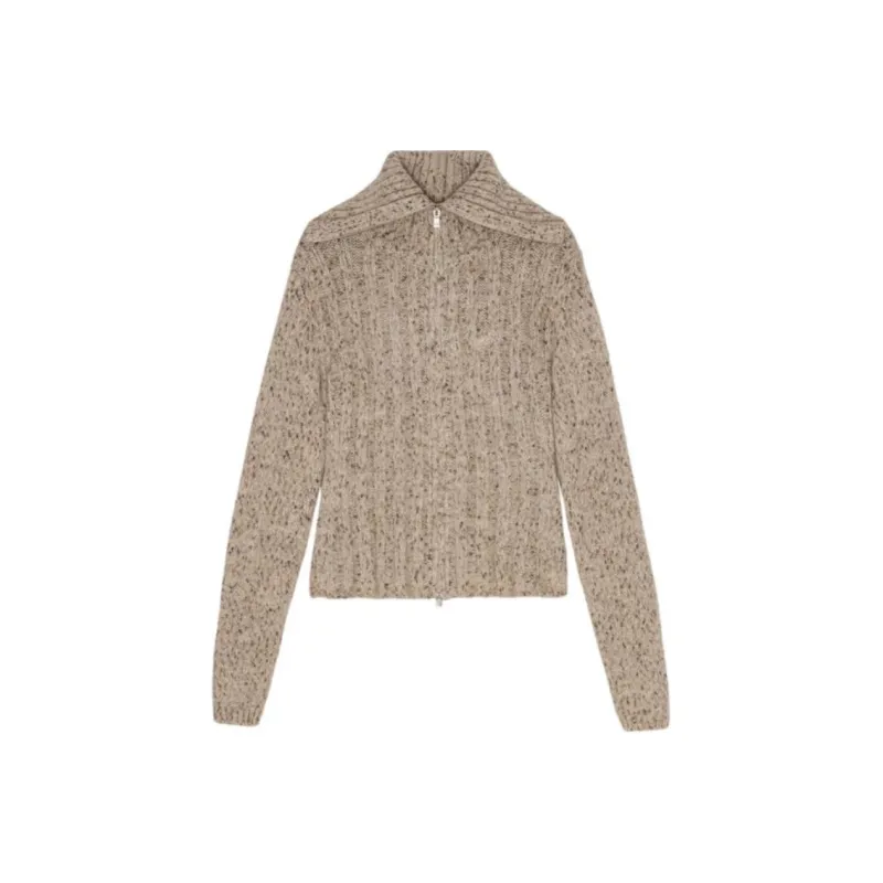 GANNI Highneck Zip Cardigan-0