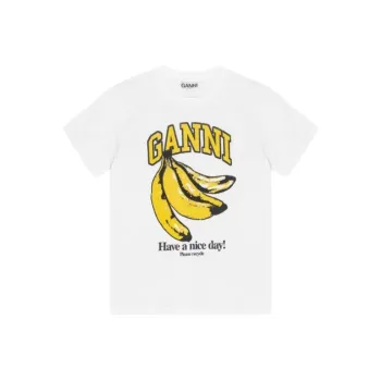 GANNI White Banana T Shirt