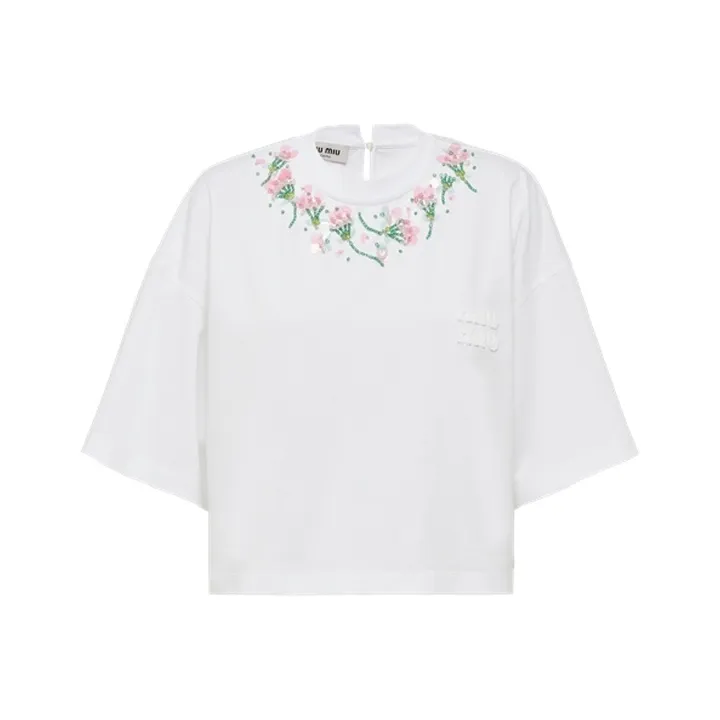MIU MIU 2021 Flower T shirt-0