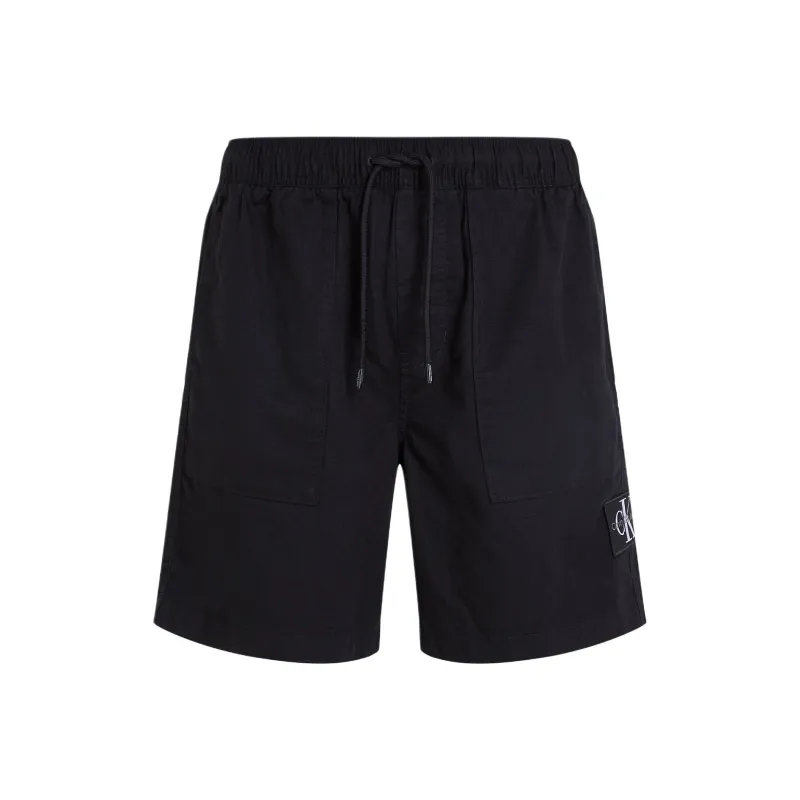 Calvin Klein Logo patch Twill Bermuda Shorts-0