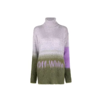 OFF-WHITE Helvetica Logo Turtleneck Jumper