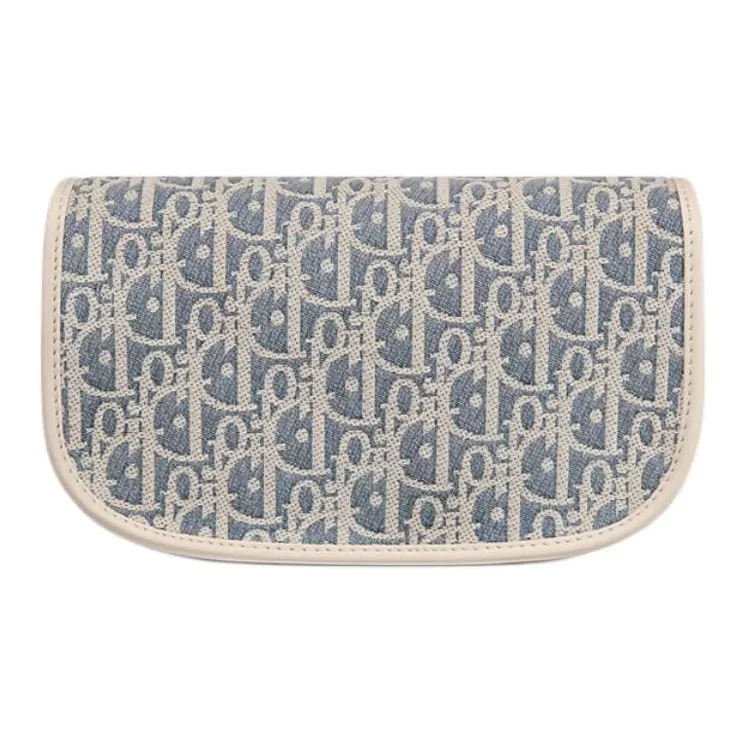 DIOR Bobby East West Cotton Shoulder Bag Unisex Blue-3