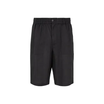 GIORGIO ARMANI Elasticated Linen Bermuda Shorts