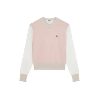 Maison Kitsune Baby Fox Patch Color Block Jumper