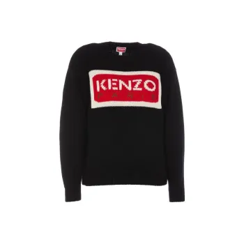 KENZO Logo Intarsia Knitted Jumper