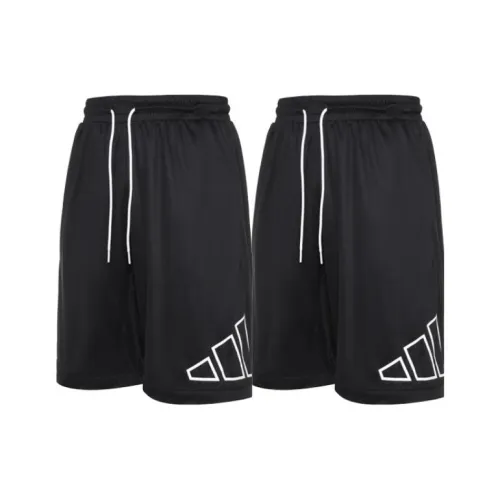 Adidas Big Logo Short Basketball Shorts Men's 2 Pack Black
